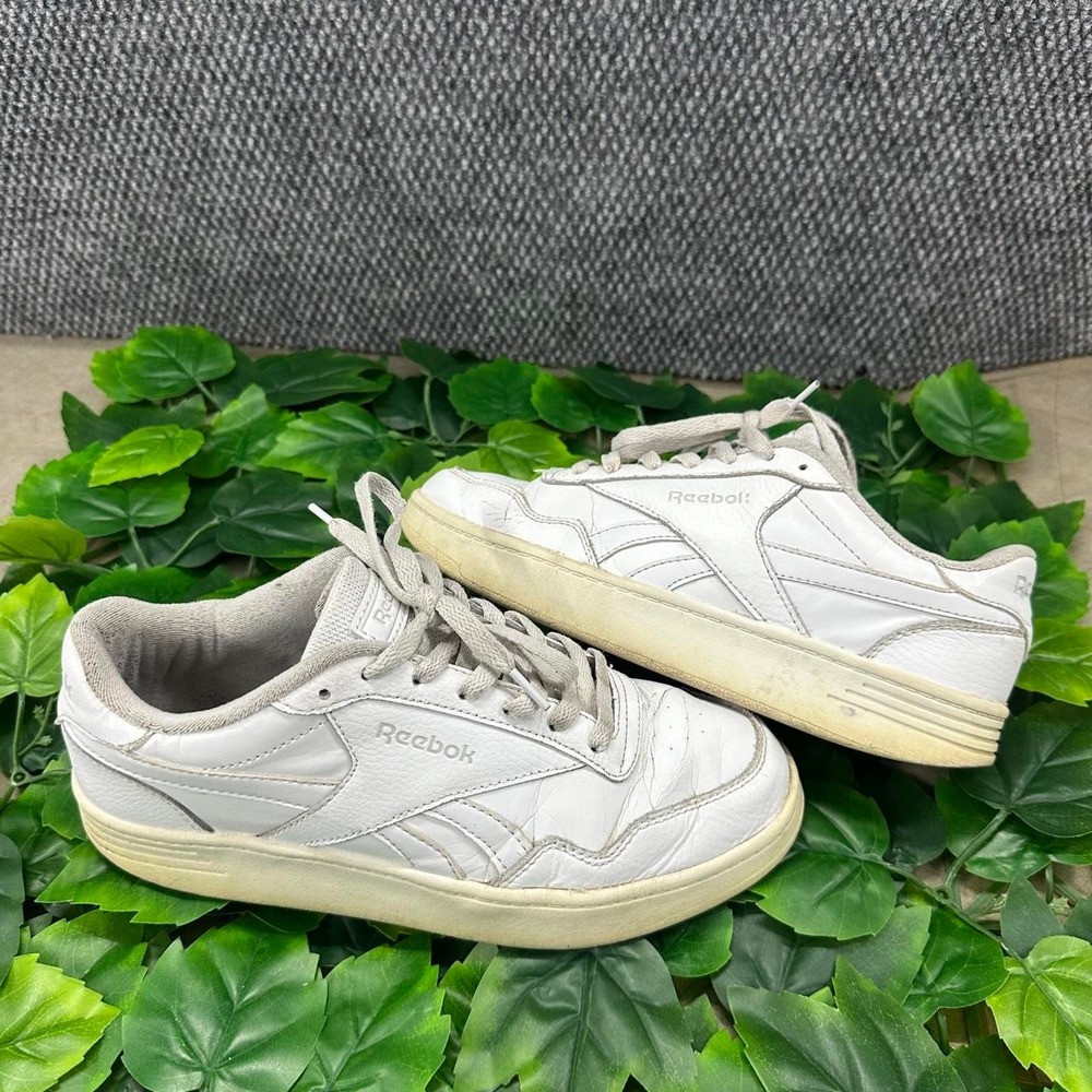 Reebok Galaxy 7 Leather Sneakers White Vintage Cream Sole Women's Size 8